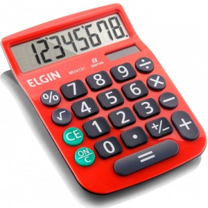 Calculadora de Mesa Elgin Vermelha 8 Dígitos MV 4131