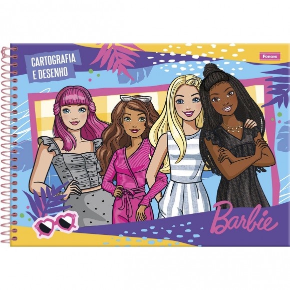 Caderno de Desenho CD 80fls Barbie - Foroni 2023 PCT C/5