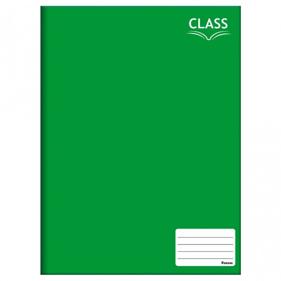 Caderno Brochurão Capa Dura 48 FLS Class Verde PCT C/ 10 - Foroni