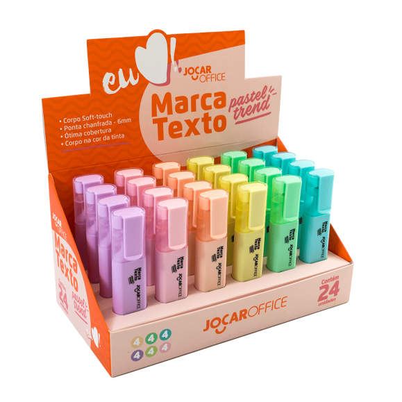 Marca Texto Tons Pastel Display C/24 und - Jocar Office