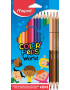 Lapis de Cor 12 Cores + 3 Lapis Tons de Pele Colorpeps World - Maped
