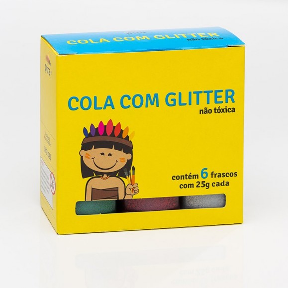 Cola Com Glitter 6 Cores 25g - Pira